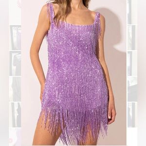 Pretty Tina Purple Dress